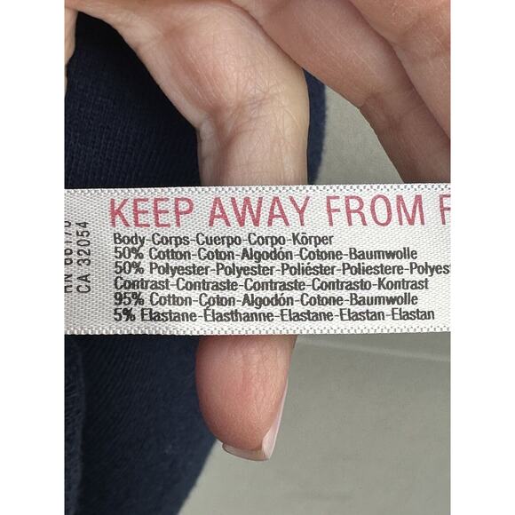 Free People Movement x Summer Class NC A&T Aggie Boxy Crop Top Crewneck XS Navy - Picture 7 of 11